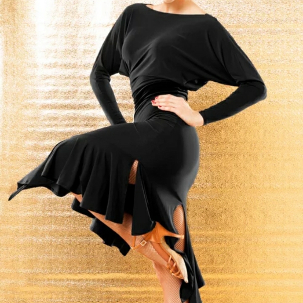 AQUA BLUE latin dress competition practice spandex